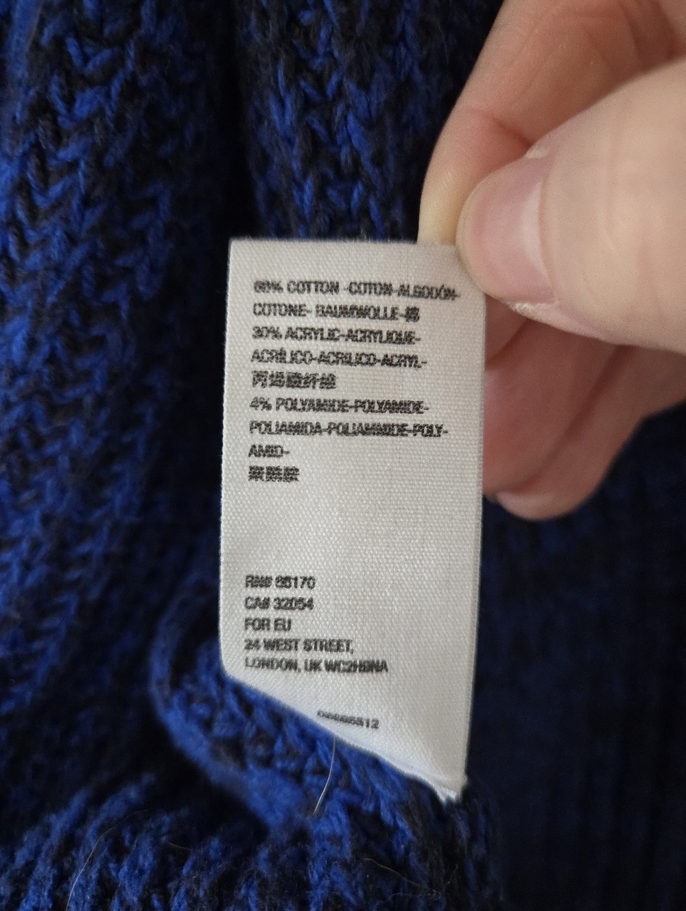 Free People (155$) | Chunky Open-Front 'High Hopes' Blue Cardigan, Size XS - Picture 7 of 7